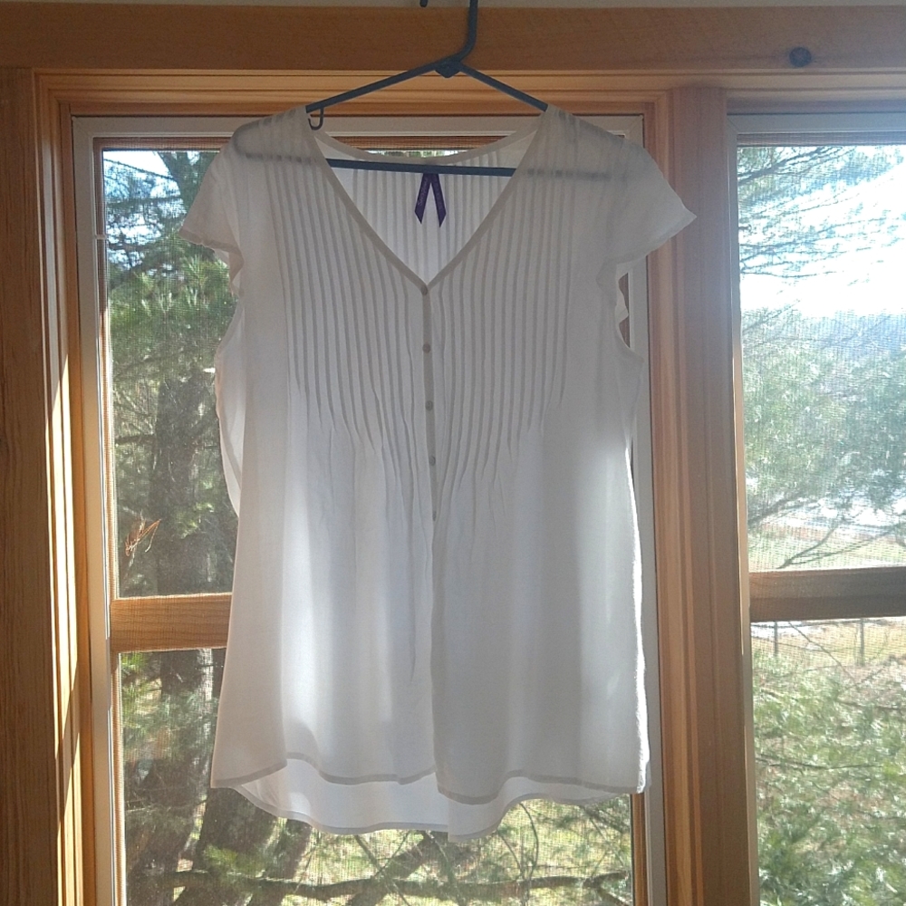 Seraphine ivory maternity blouse, size 6